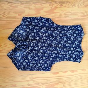 Vintage Judy Knapp Blue and White Vest Style Top